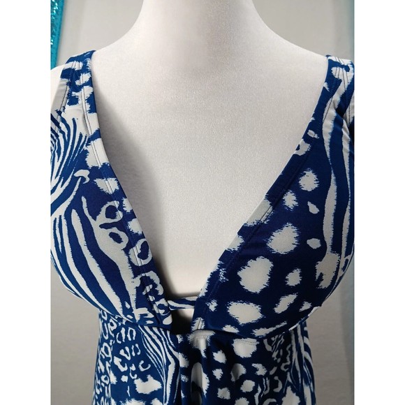 NWOT Beyond Control Swimwear Women's Tankini Deep Plunge Molded Cups Size 12 - Picture 2 of 11
